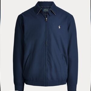 Navy Polo Ralph Lauren Bi-Swing Windbreaker Jacket With Tan Pony